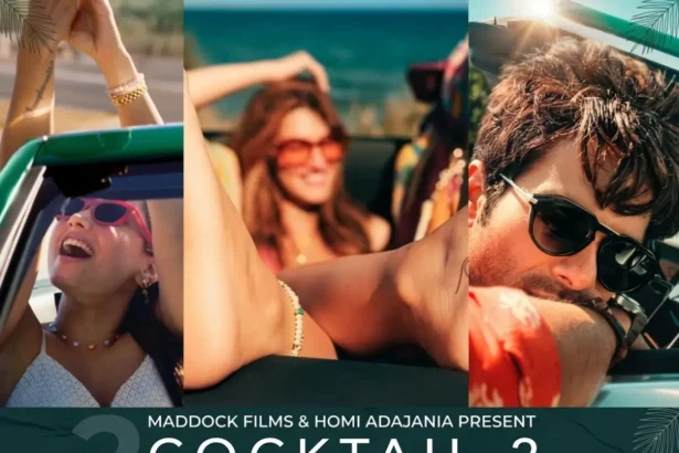 First look posters of Cocktail 2 starring Shahid Kapoor, Kriti Sanon, and Rashmika Mandanna.